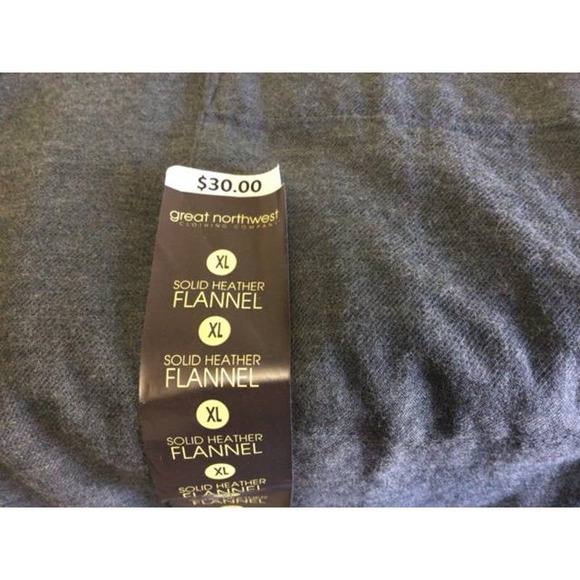 Great Northwest 100% Cotton Gray Heather Flannel Shirt XL - Picture 2 of 4